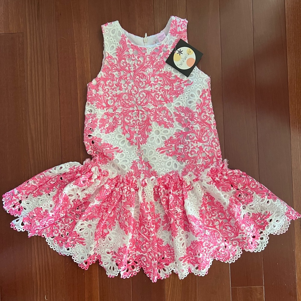 Halabaloo pink/white lace dress